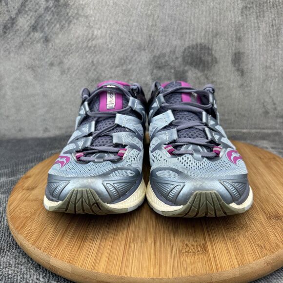Saucony Triumph ISO Running Shoes Womens Size 8 Gray Pink Mesh EVERUN S10413-1 - Picture 2 of 10